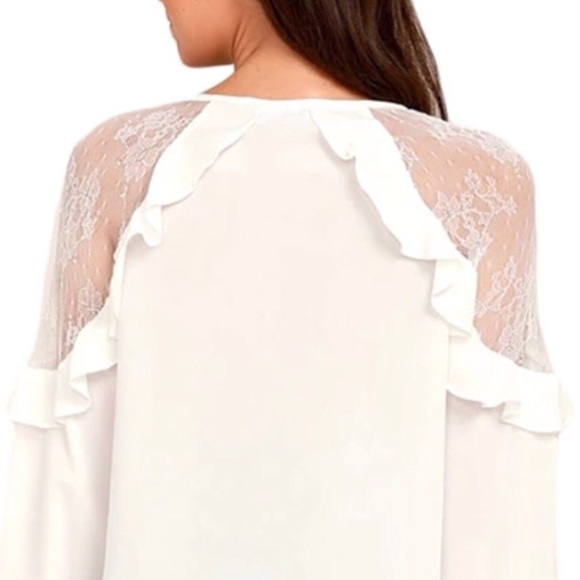 lace cold shoulder top - Picture 5 of 6